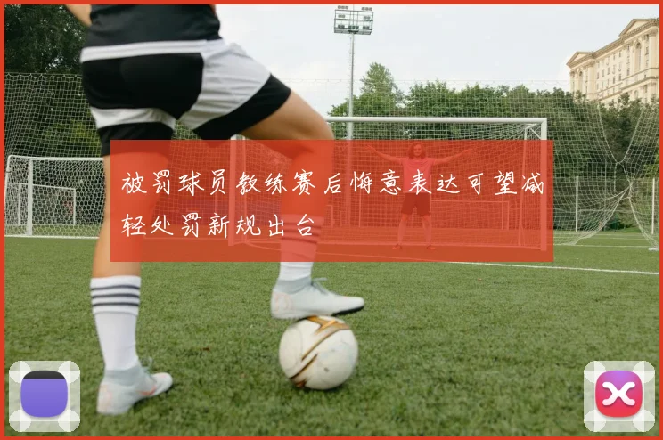 被罚球员教练赛后悔意表达可望减轻处罚新规出台